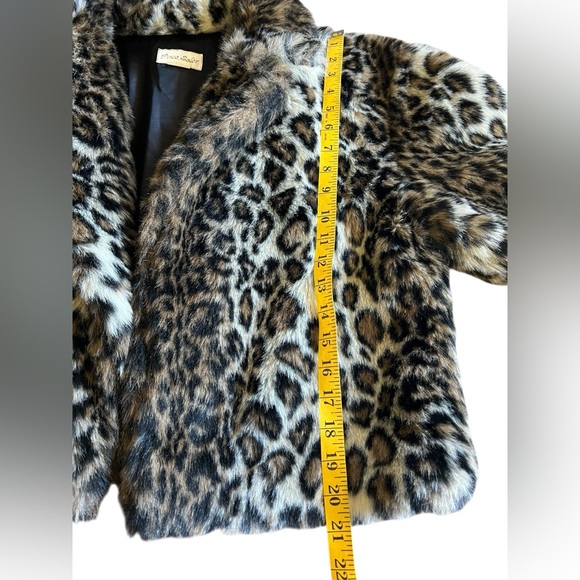 PACO SOLER Animal Print Leopard Faux Fur Jacket Made in USA Sz M/L Y2K 90s Bold - Picture 7 of 8